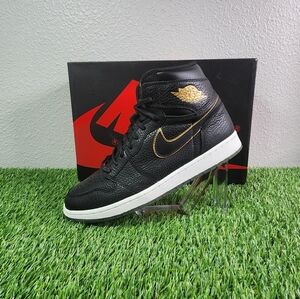 Nike Air Jordan 1 Retro High OG City of Flight Sneakers, Black/Gold, Size 11.5